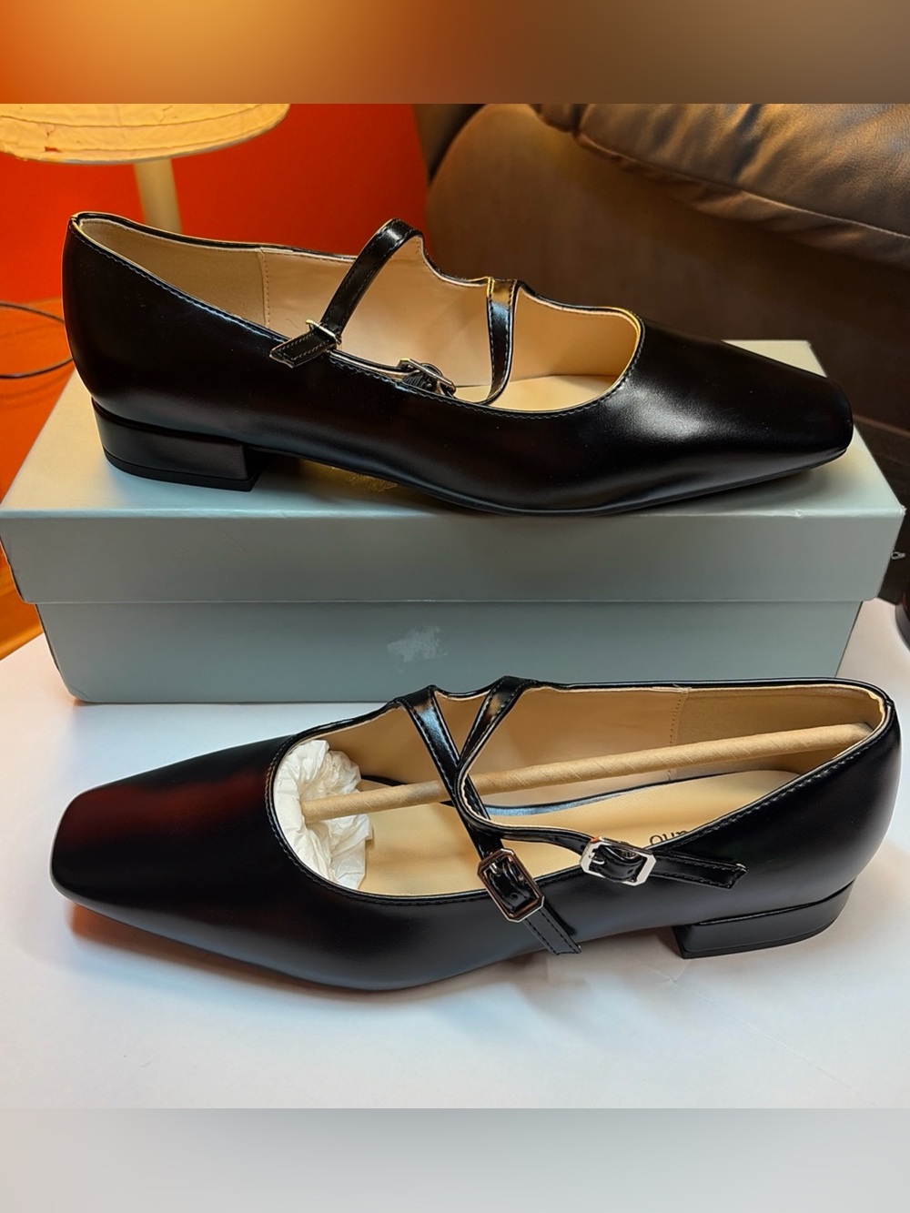 C. .Paravano Mary Janes for Women | Ballet Flats | Womens Flats Size 8.5